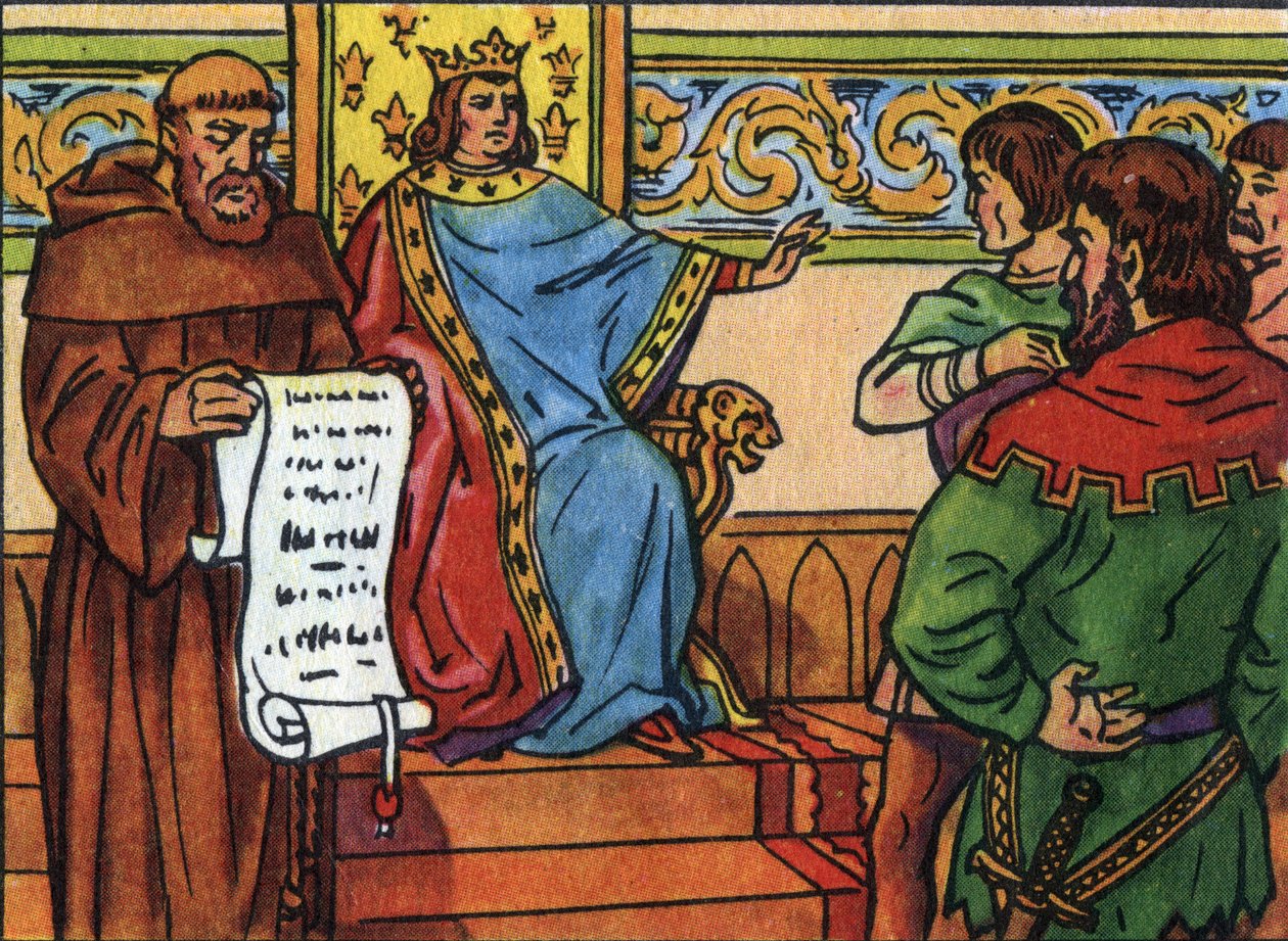 Carlos IV el Hermoso (1294-1328) impuso su voluntad a los señores. Ilustración anónima en 