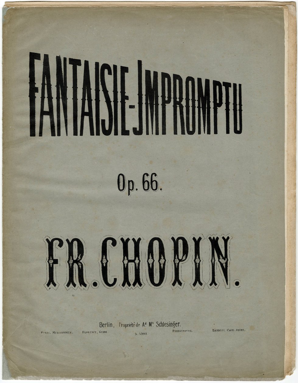 Portada de la edición alemana de la Fantaisie-Impromptu, Op. 66 de Anonymous Anonymous