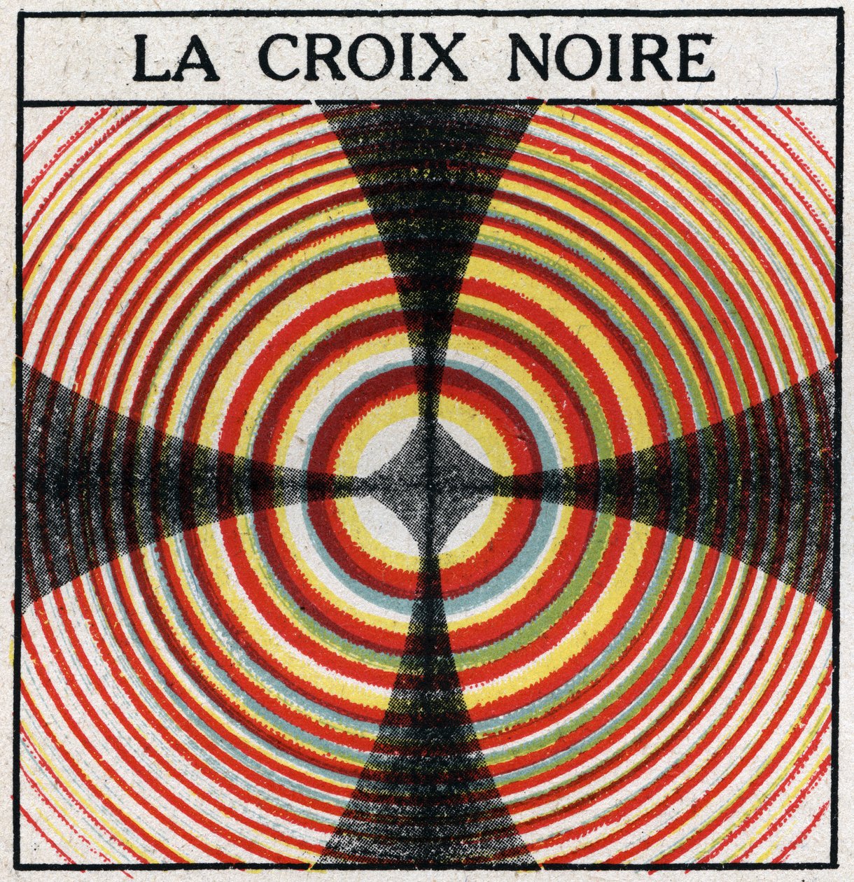 Doble refracción: la cruz negra. Ilustración anónima de 1925. Colección privada. de Anonymous Anonymous
