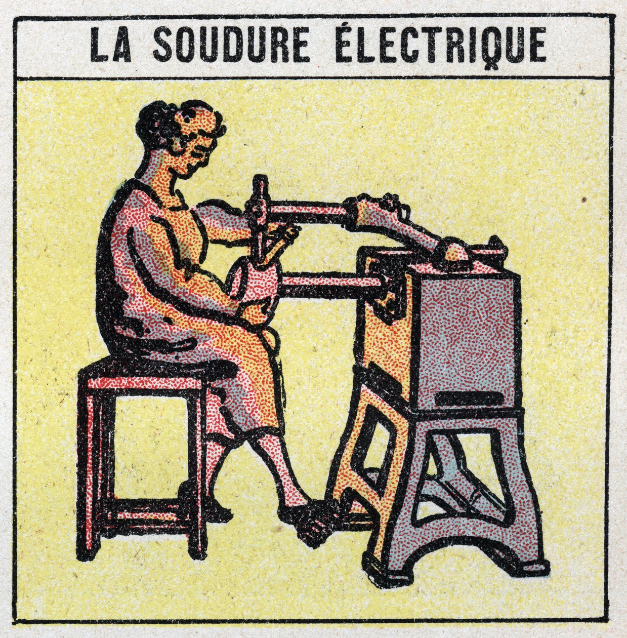 Herramientas eléctricas: soldadura eléctrica. Ilustración anónima de 1925. Colección privada. de Anonymous Anonymous