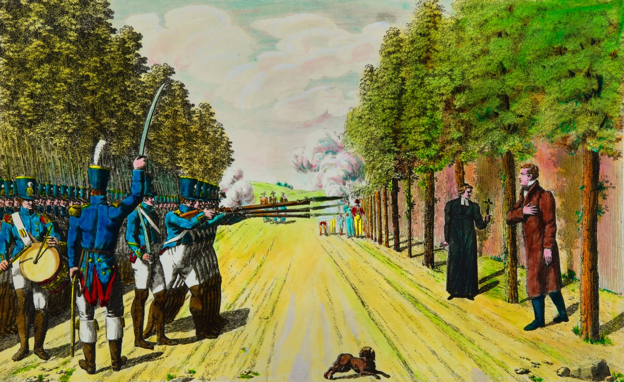 Ejecución del Duque de Enghien (Luis Antonio de Borbón Condé) de Anonymous Anonymous