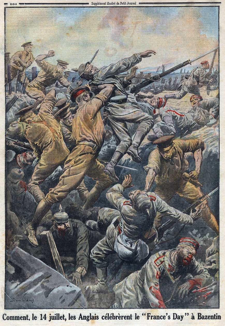 Primera Guerra Mundial 1914-1918. Batalla de Crete Bazentin el 13 y 14 de julio de 1916 donde los ingleses se opusieron al ejército alemán. En 