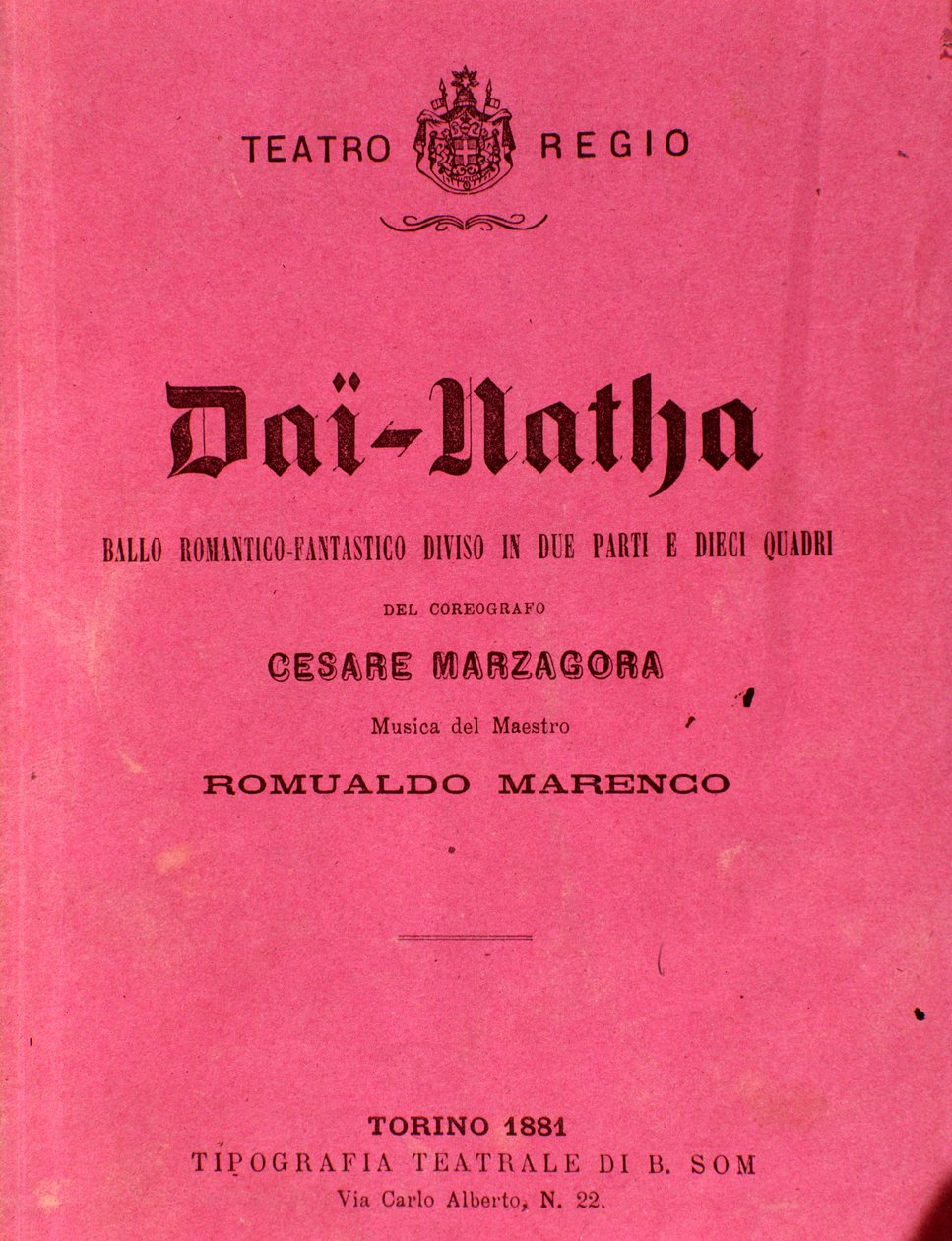 Primera página de la partitura Dai-Natha, ballet de Romualdo Marenco de Anonymous Anonymous
