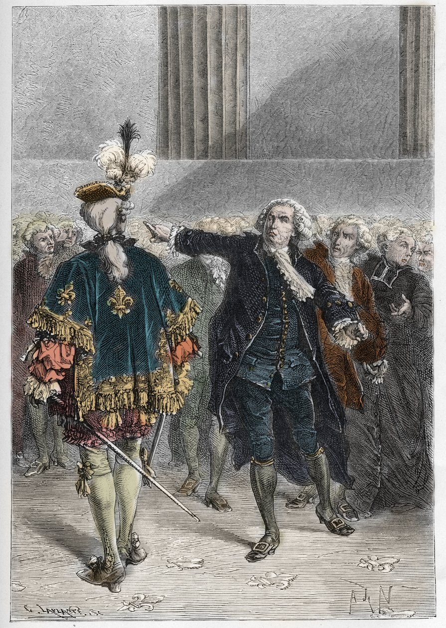 Revolución francesa - reunión de los estados generales el 23/06/1789: Honoré Gabriel Riqueti, Conde de Mirabeau (1749-1791) apostrofando a Henri Evrard, Marqués de Dreux-Brézé (1762-1829) - Estados generales en Versalles de Anonymous Anonymous