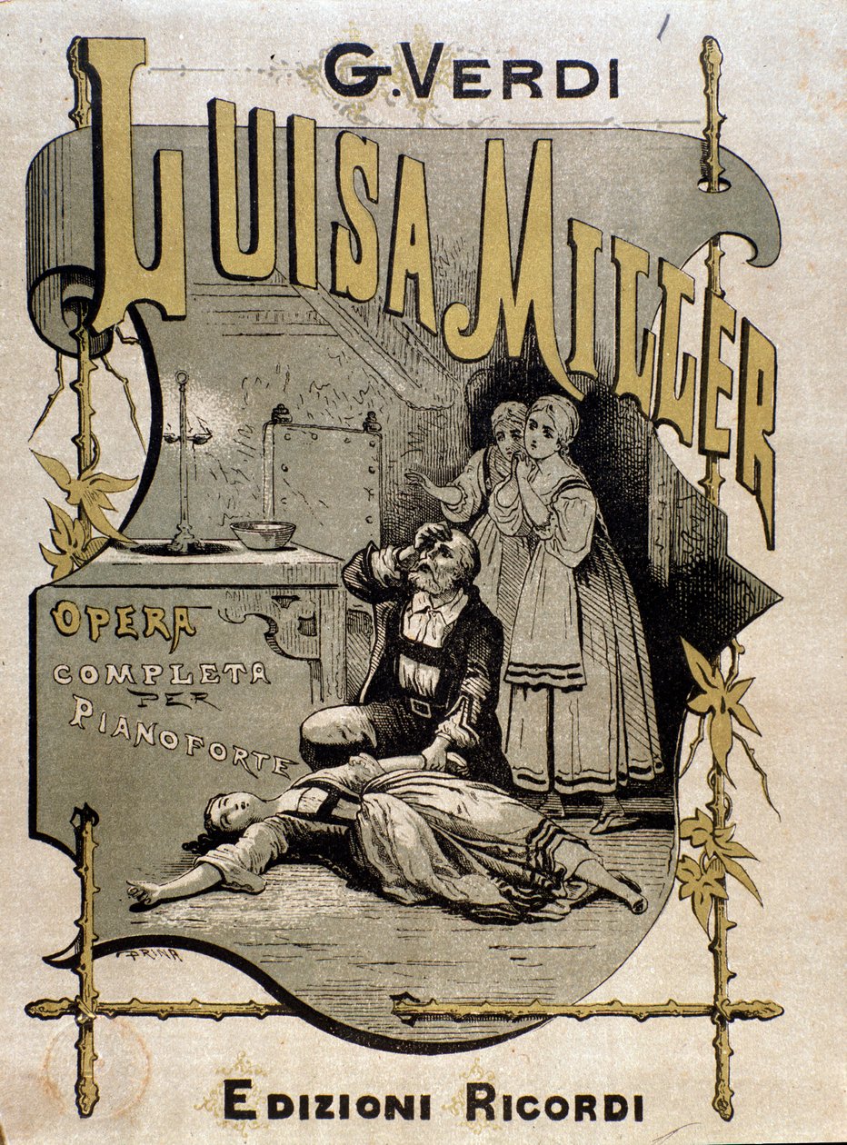 Frontispicio de la partitura musical de Luisa Miller, ópera de Giuseppe Verdi de Anonymous Anonymous