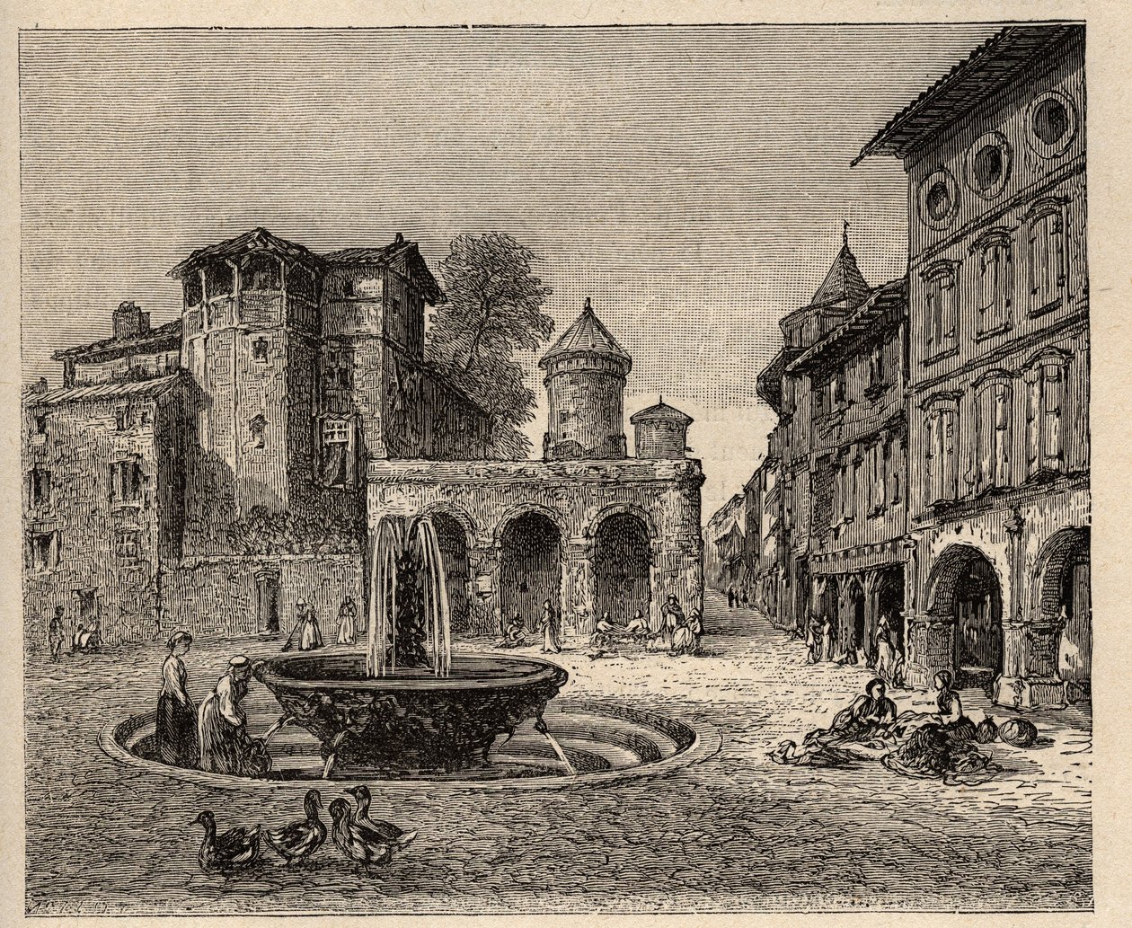 Gaillac - Tarn - Occitania - grabado en 