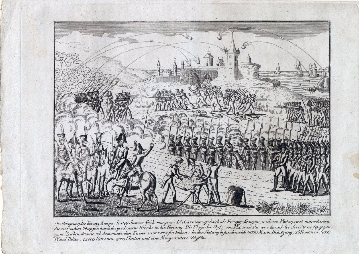 Guerra ruso-turca de 1828-1829 - El asedio de la fortaleza de Anapa el 23 de junio de Anonymous Anonymous