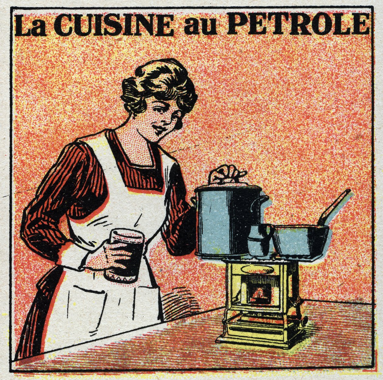 Calefacción del hogar: la cocina con aceite. Ilustración anónima de 1925. Colección privada de Anonymous Anonymous