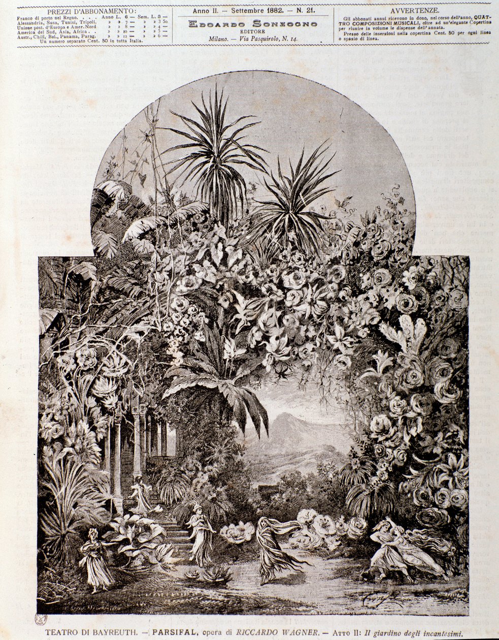 Ilustración para la ópera Parsifal de Wagner, representada en 1882 en el teatro de Bayreuth de Anonymous Anonymous