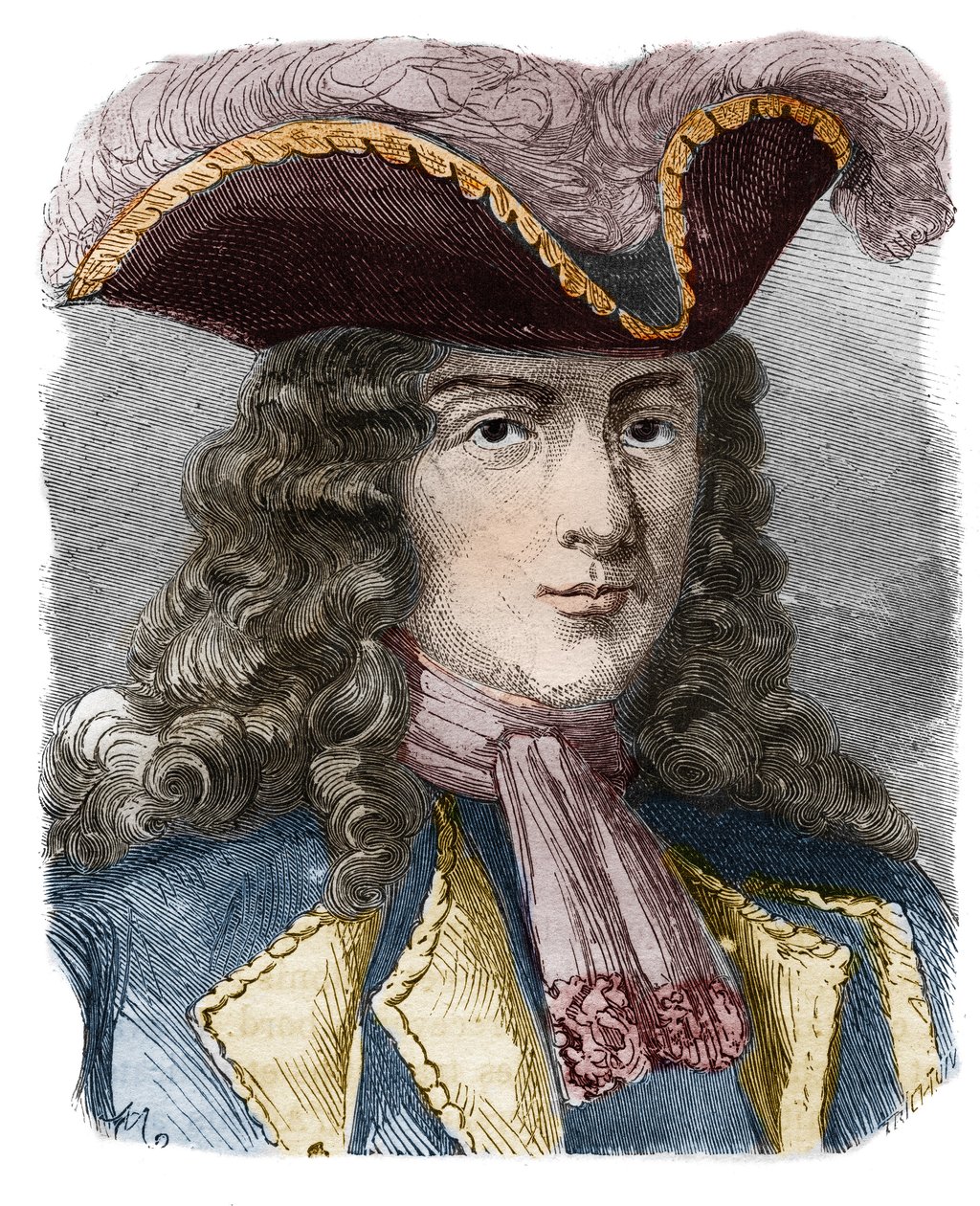 Jean-Bernard Louis de Saint Jean, Barón de Pointis (1645-1707), almirante y corsario francés. Grabado del siglo XIX. Colección privada. de Anonymous Anonymous