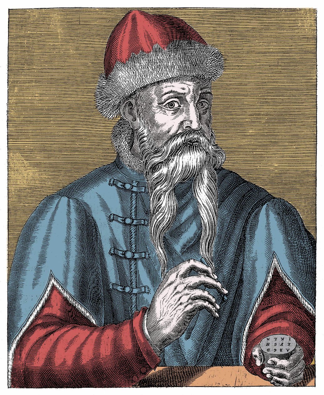 Johann Gutenberg, impresor y orfebre alemán de Anonymous Anonymous