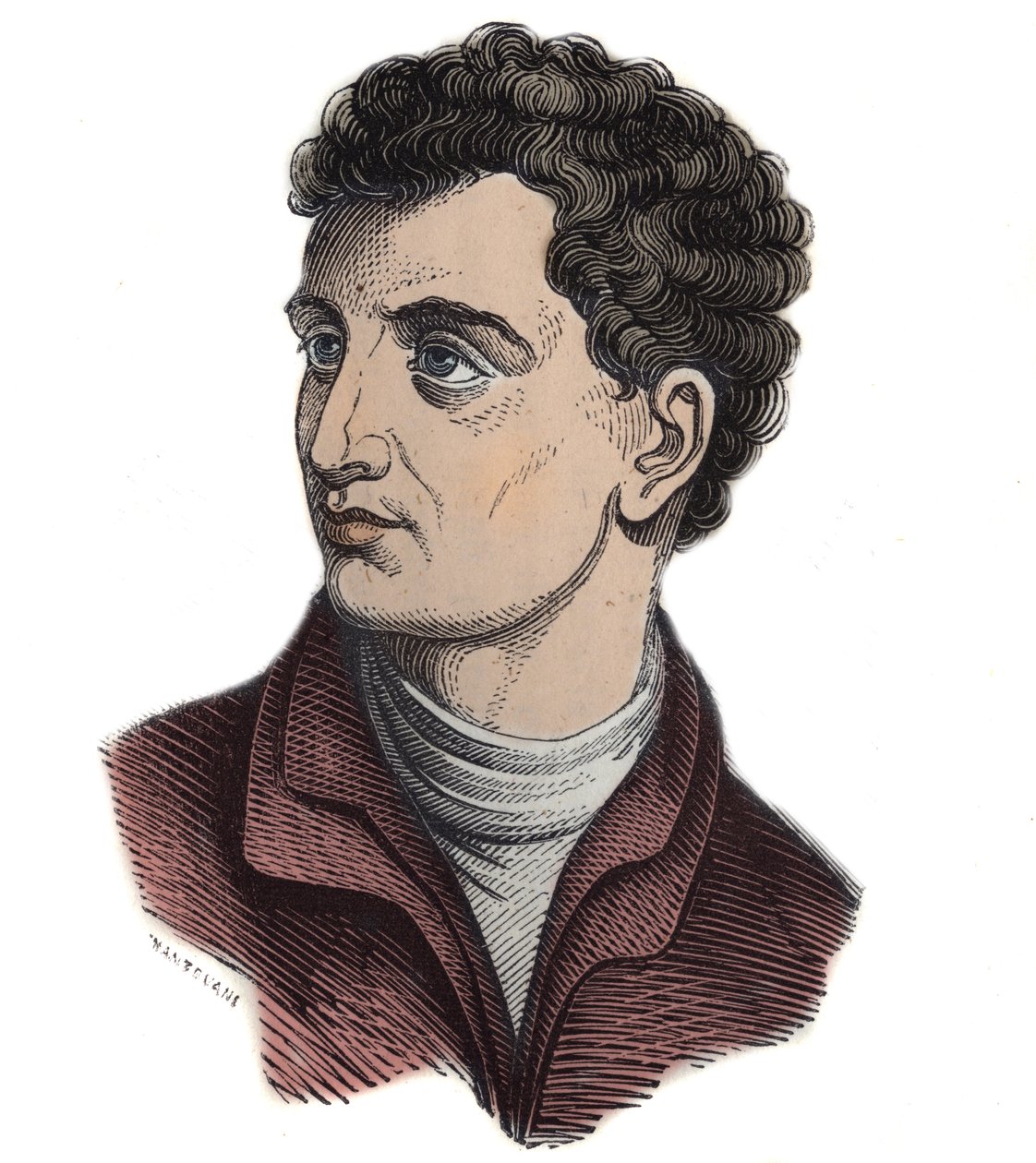 Leone Battista Alberti (1404-1472). Matemático, arquitecto, pintor y escritor italiano. Grabado de Anonymous Anonymous