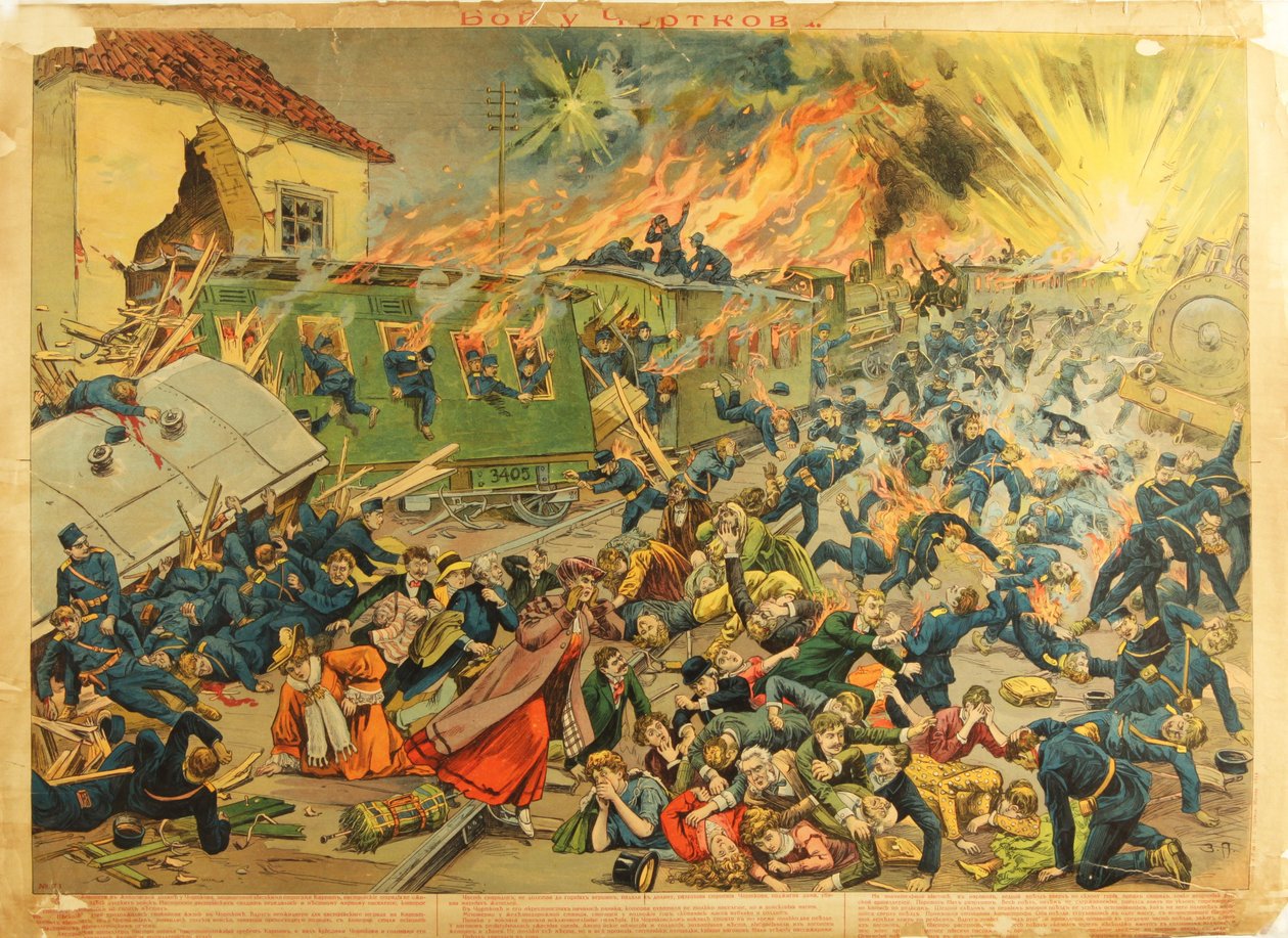 La batalla de Tchortkiv (Tchertkov) 1914 - La batalla de Czortkow por Anónimo de Anonymous Anonymous