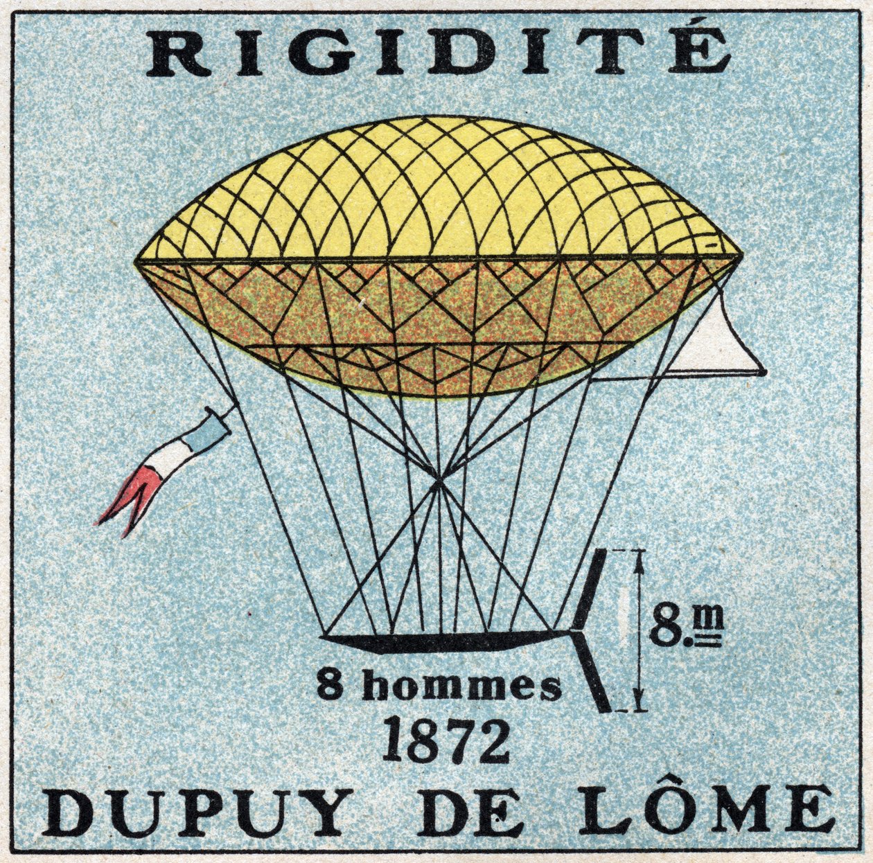 Los globos: globo cautivo por Henri Dupuy de Lome (1816-1885) en 1872. Ilustración anónima de 1925. Colección privada. de Anonymous Anonymous