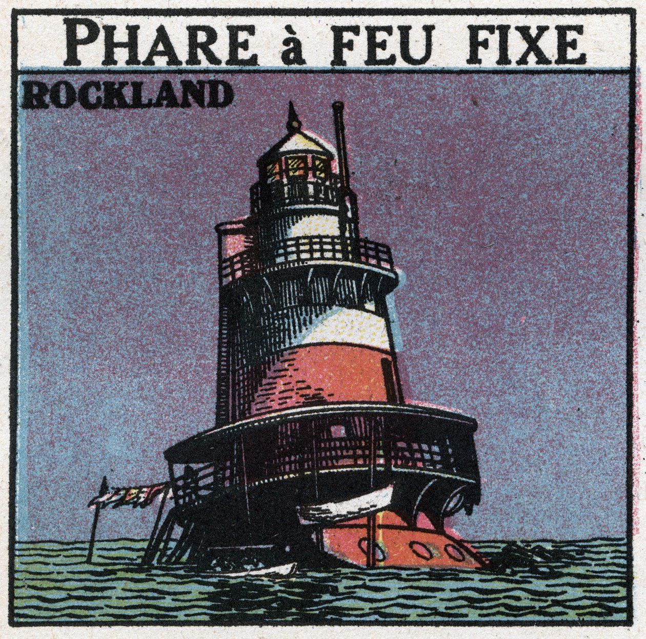 Señales de luz: faro de Rockland. Ilustración anónima de 1925. Colección privada. de Anonymous Anonymous