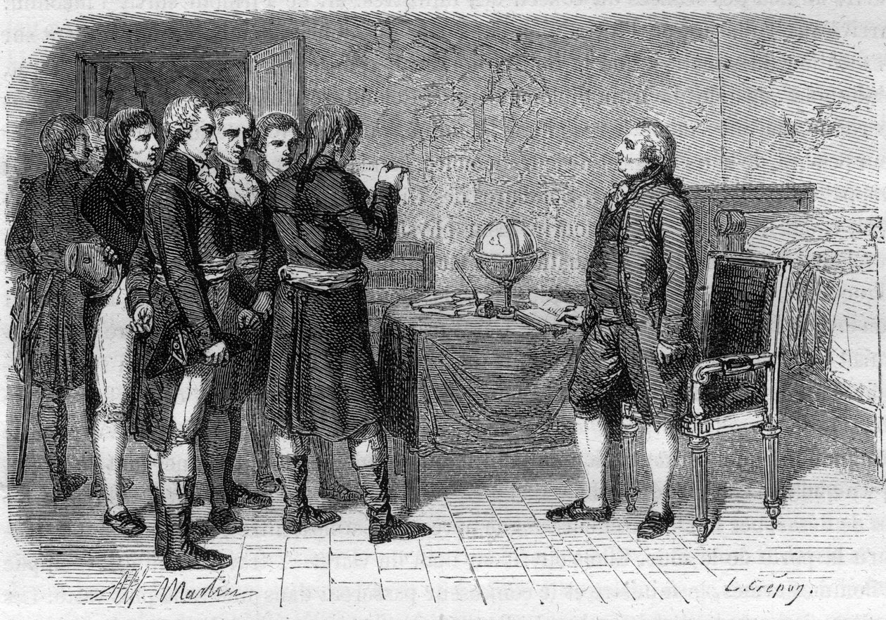 Luis XVI Rey de Francia recibiendo su sentencia de muerte, Le Temple de Anonymous Anonymous