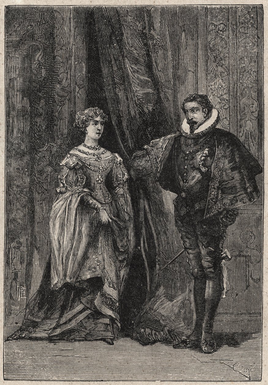 Lucrecia Borgia y su primer esposo Giovanni Sforza d