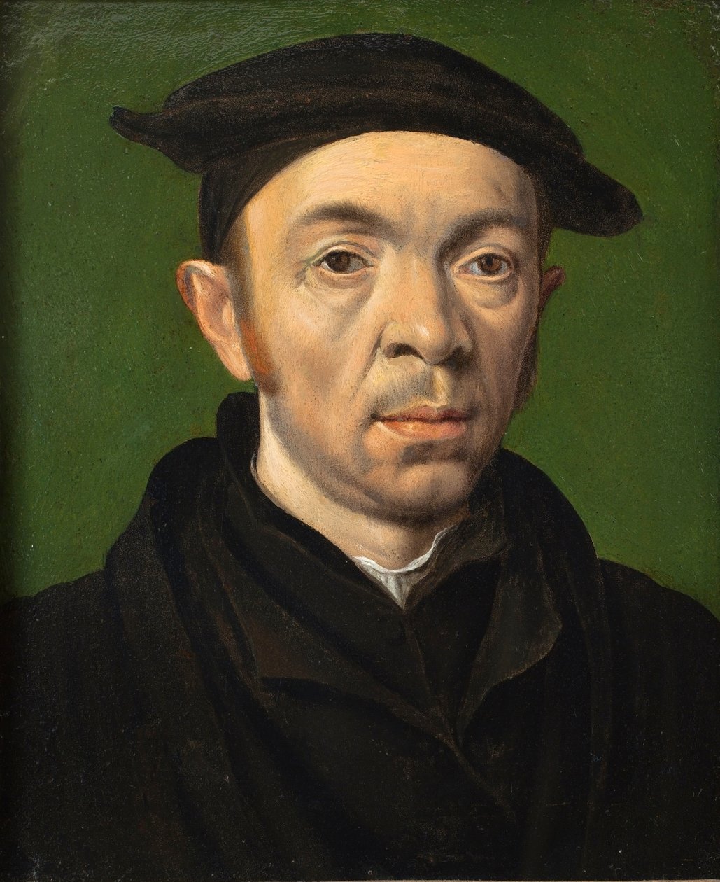 Retrato masculino, c.1550 (óleo sobre cobre) de Anonymous Anonymous