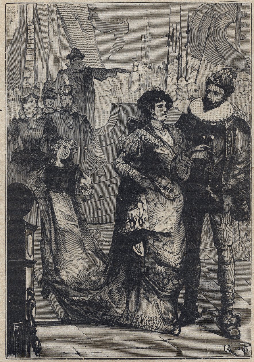 Encuentro entre Lucrecia Borgia y Alfonso I d