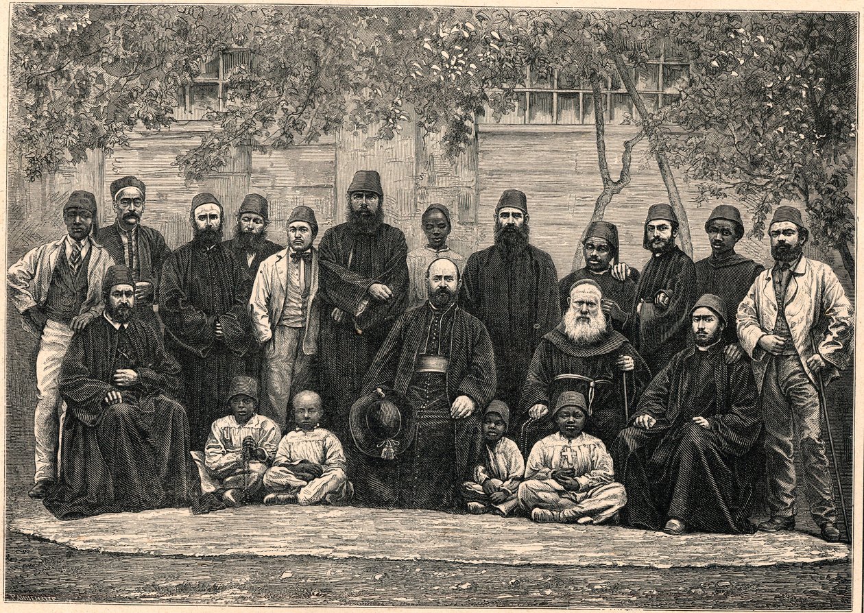 Monseñor Daniel Comboni (1831-1881) y los misioneros partieron con él de El Cairo hacia Jartum el 26 de enero de Anonymous Anonymous