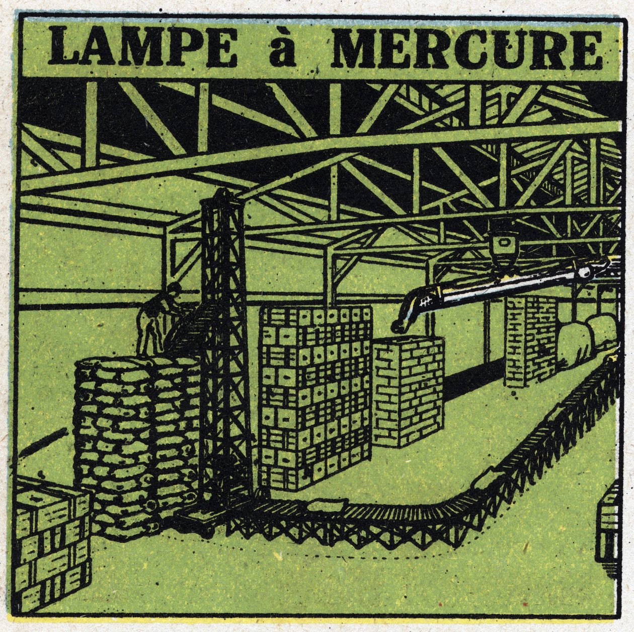 Nuevas propiedades del gas: lámpara de mercurio. Ilustración anónima de 1925. Colección privada. de Anonymous Anonymous