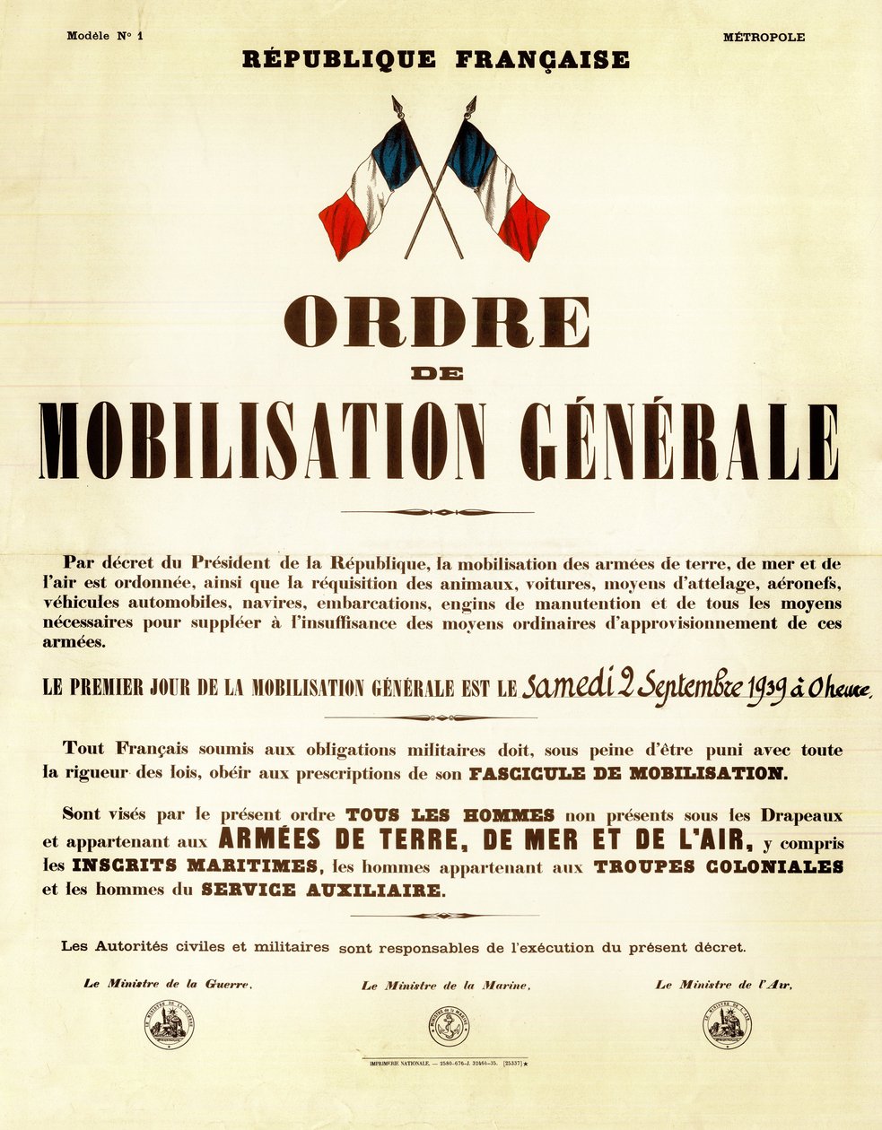 Orden de movilización en Francia el 02 de septiembre de Anonymous Anonymous