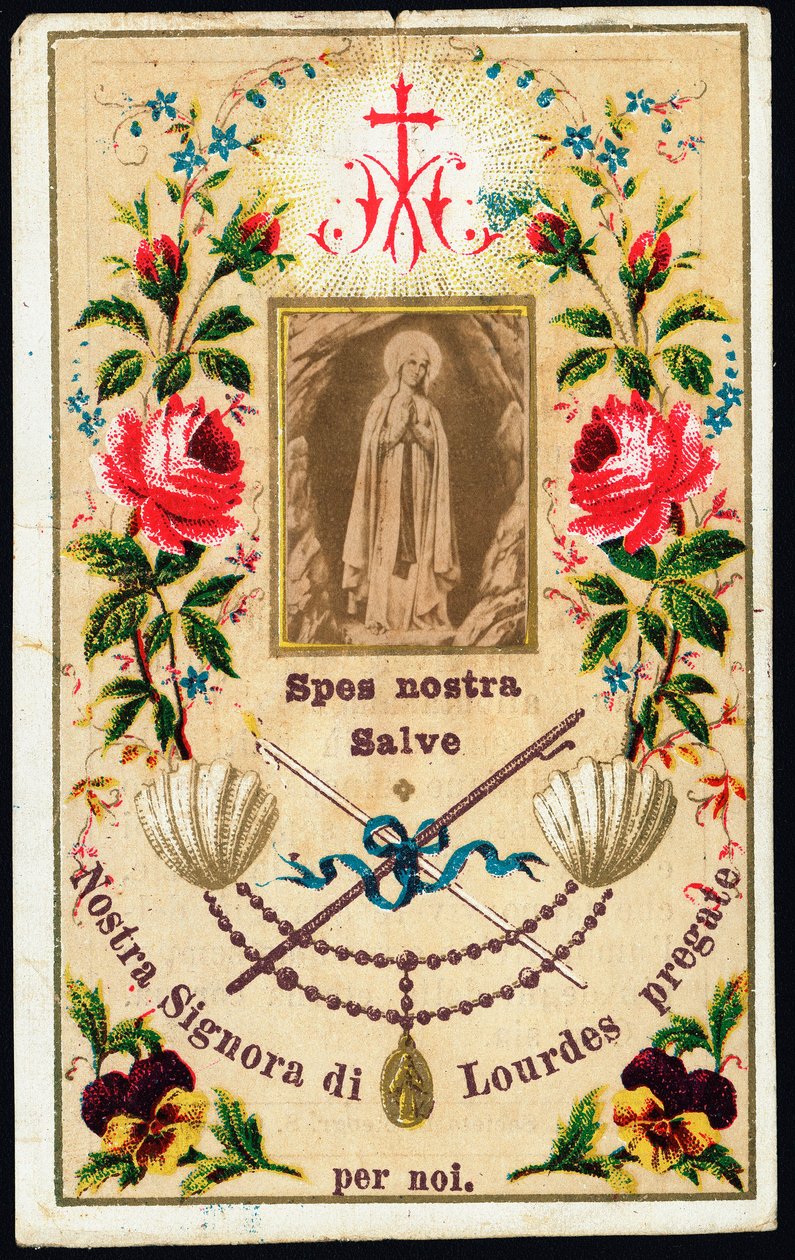 Nuestra Señora de Lourdes. Imagen piadosa. Siglo XX. Colección privada de Anonymous Anonymous