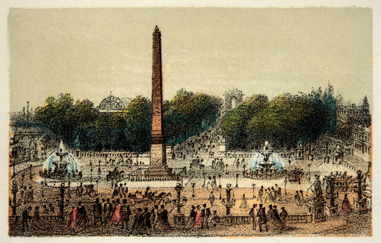 París 1874: La Plaza de la Concordia, Colección Privada de Anonymous Anonymous
