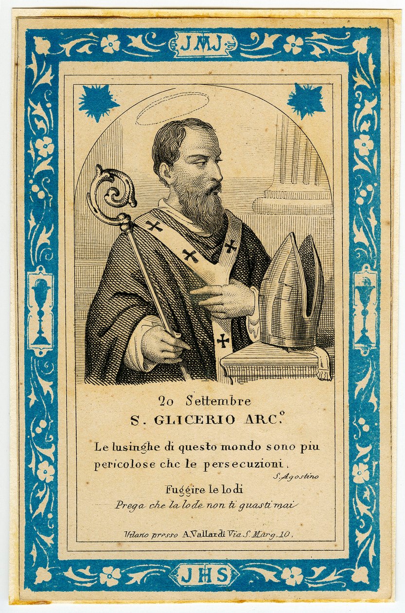 Imagen piadosa: San Glicerio de Anonymous Anonymous