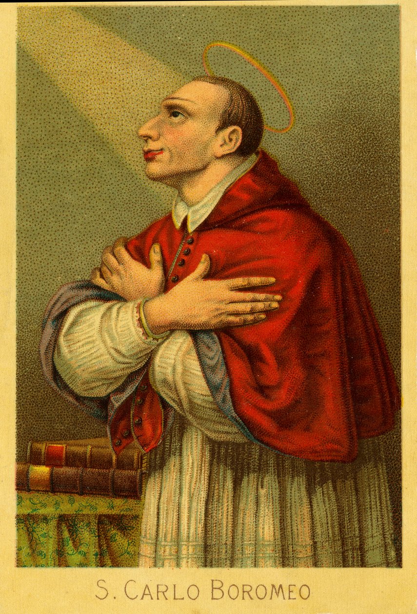 Imagen piadosa: Carlos Borromeo cardenal arzobispo de Milán de Anonymous Anonymous