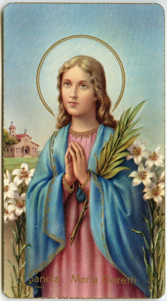 Imagen piadosa: María Goretti virgen-mártir italiana de Anonymous Anonymous