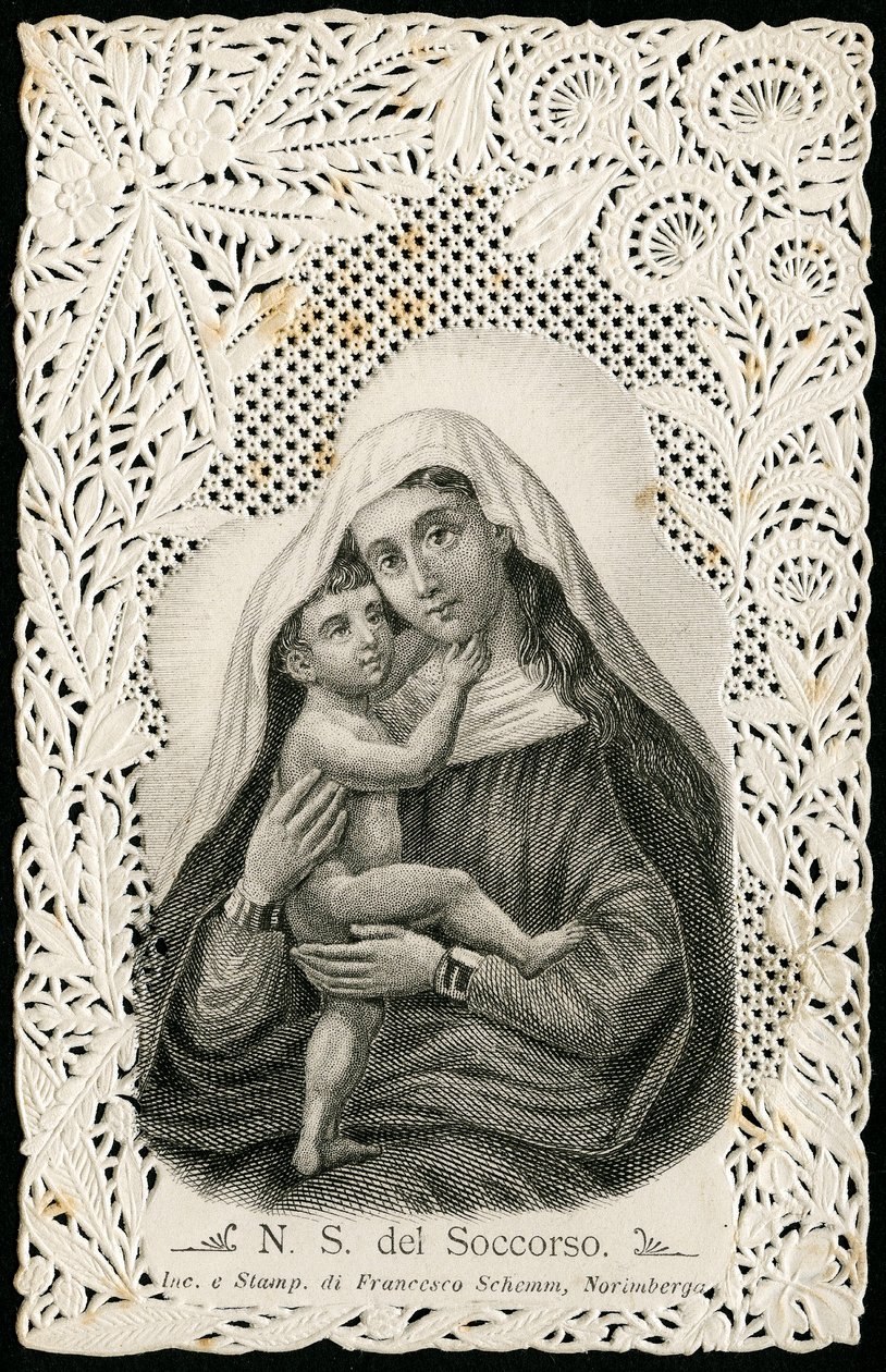 Imagen piadosa: Nuestra Señora del Buen Socorro, con Jesús