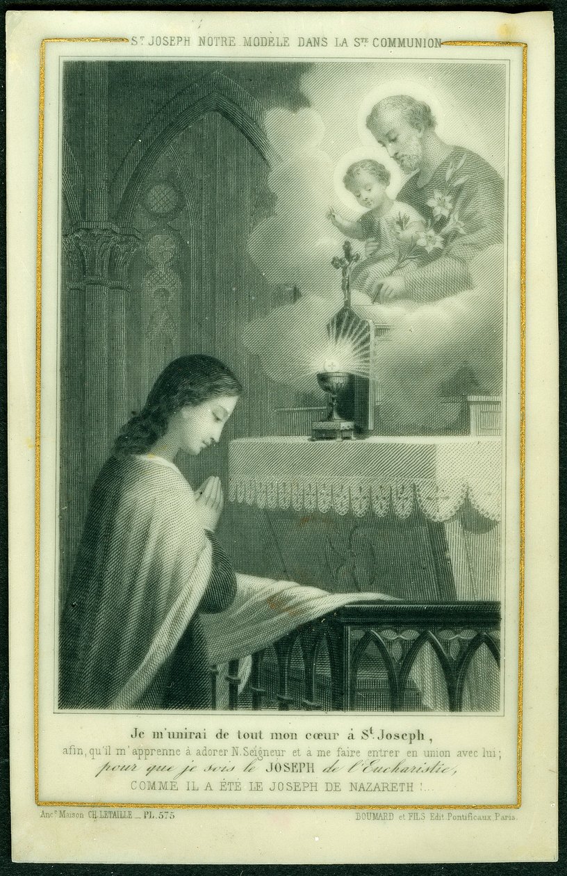 Imagen piadosa: Oración a José de Anonymous Anonymous