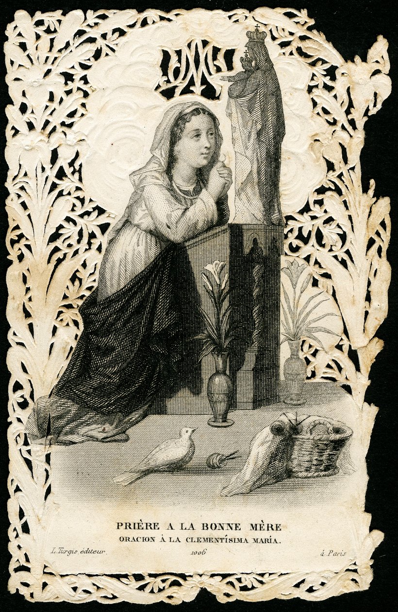 Imagen piadosa: Oración a Nuestra Señora (impresión) de Anonymous Anonymous