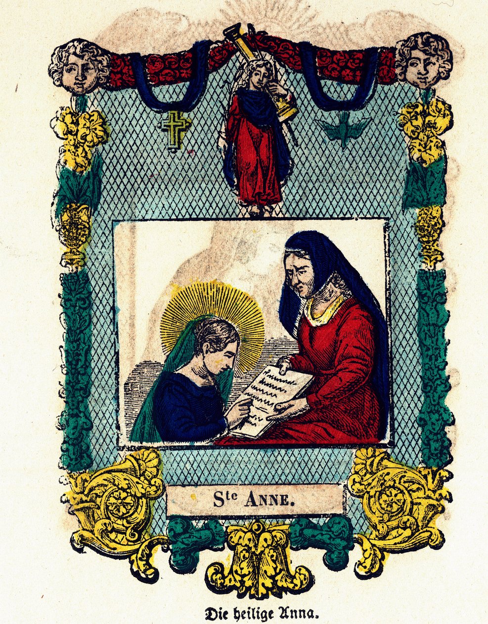 Imagen piadosa: Santa Ana. Grabado del siglo XIX, colección privada de Anonymous Anonymous