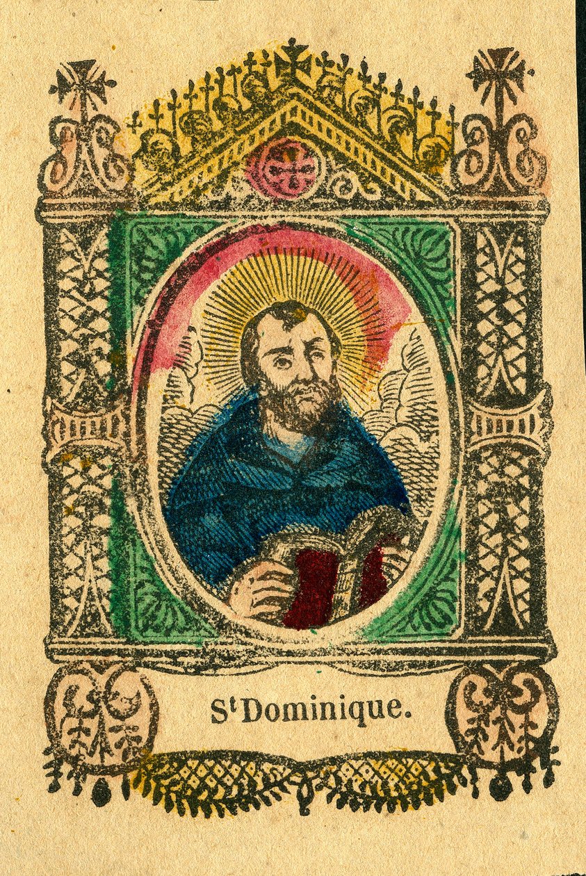 Imagen piadosa: San Domingo, fundador de la Orden de los Dominicos (impresión de Epinal) de Anonymous Anonymous
