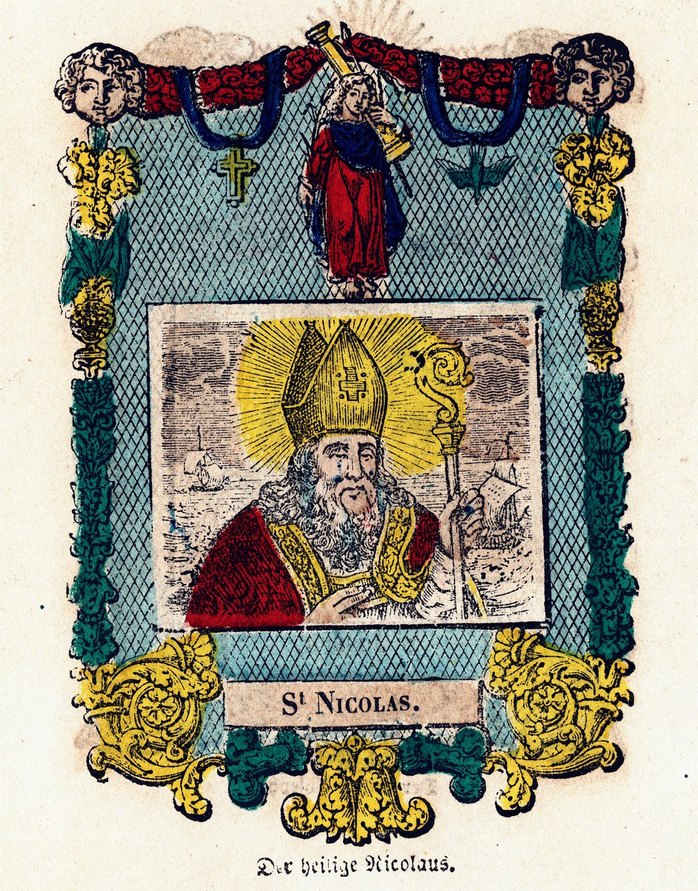 Imagen piadosa: San Nicolás. Grabado del siglo XIX Colección privada de Anonymous Anonymous