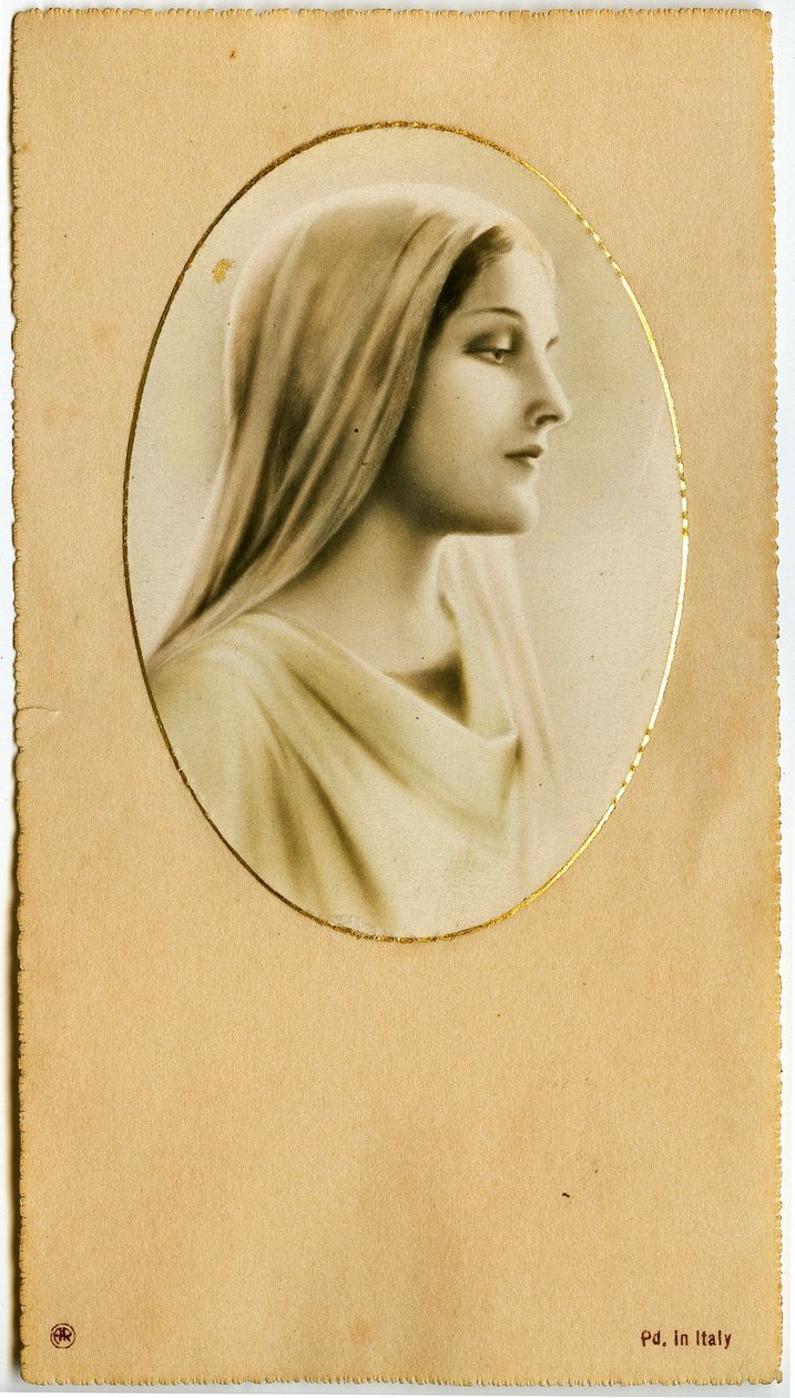 Imagen piadosa: La Virgen María (impresión) de Anonymous Anonymous