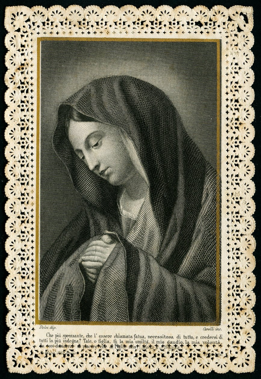Imagen piadosa: la Virgen María (grabado) de Anonymous Anonymous