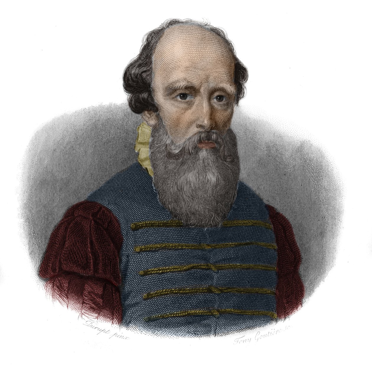Retrato de Bernard Palissy (1510 - 1589) en "Retratos e historia de hombres útiles: hombres y mujeres de todos los países y de todas las condiciones, que han adquirido derechos a la gratitud de los hombres" publicado y propagado por la Sociedad Montyon y F de Anonymous Anonymous