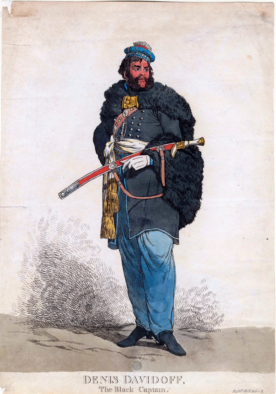 Retrato de Denis Davydov (Davidoff) (1784-1839) de Anonymous Anonymous