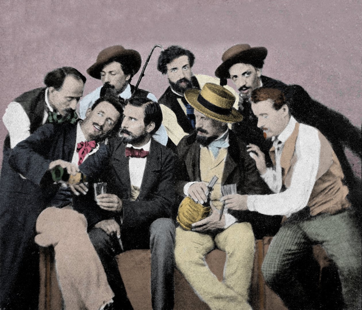 Grupo de retratos de artistas (Macchiaioli) en Florencia de Anonymous Anonymous