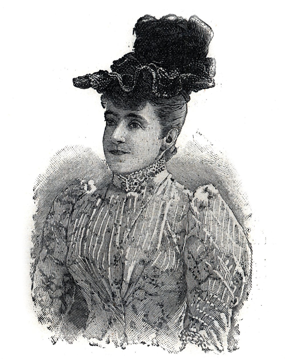 Retrato de Adelina Patti (1843-1919), cantante italiana. Grabado en "Le Petro Parisien" de Anonymous Anonymous