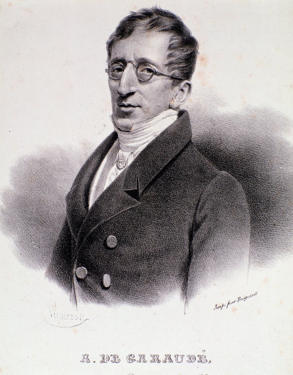 Retrato de Alexis de Garaude (1779-1852), compositor francés. Siglo XIX de Anonymous Anonymous