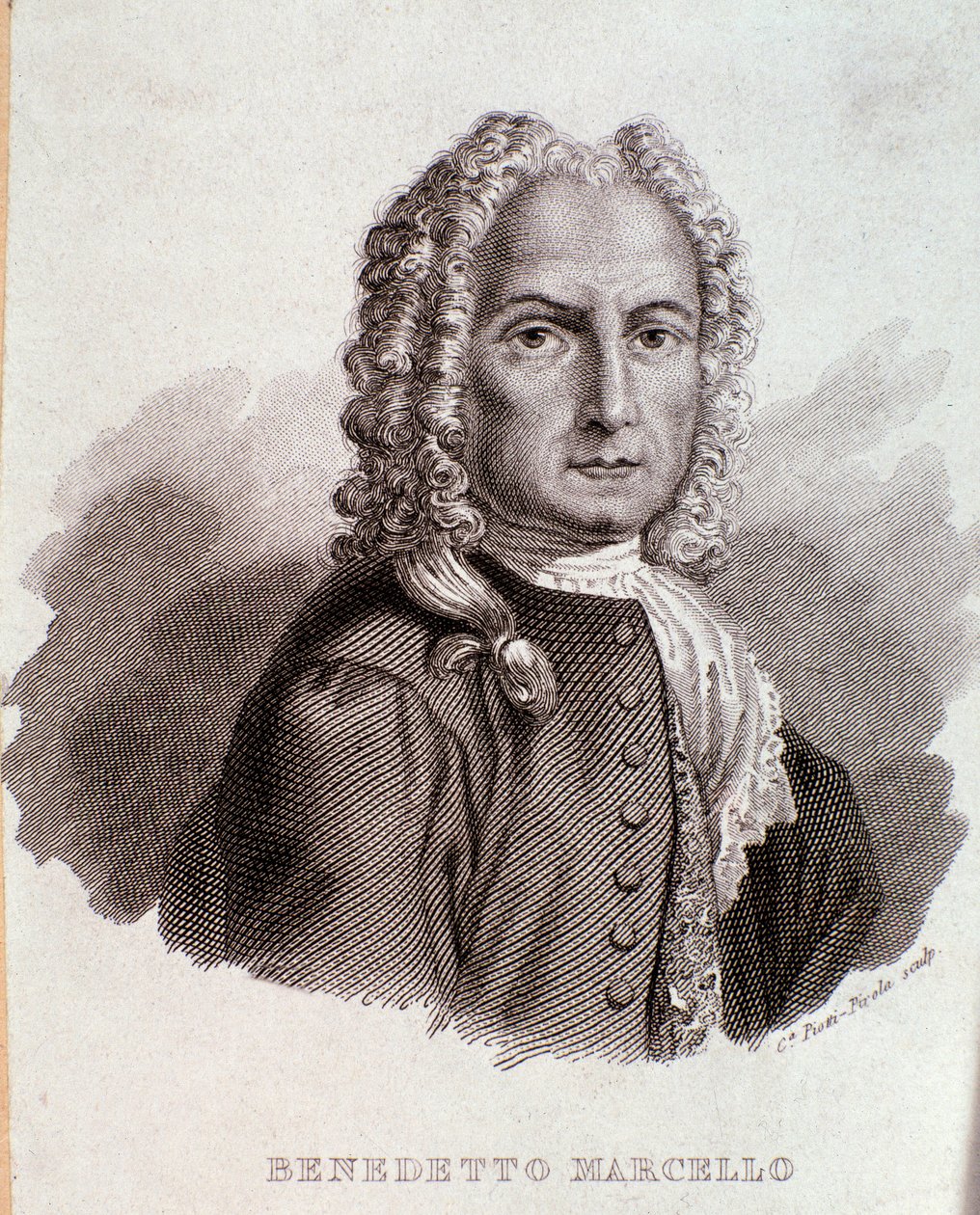 Retrato de Benedetto Marcello (grabado) de Anonymous Anonymous
