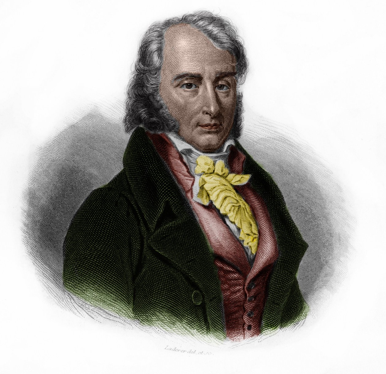 Retrato de Benjamin Constant (1767 - 1830), noble francés nacido en Suiza, pensador, escritor y político. en 