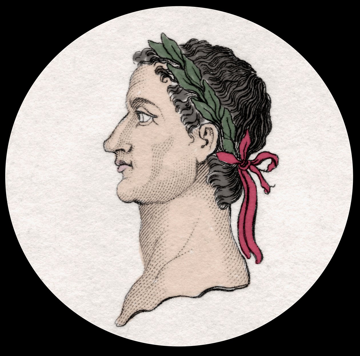 Retrato de Cayo César Germánico conocido como Calígula (12-41), emperador romano. Grabado del siglo XIX. Milanés de Anonymous Anonymous