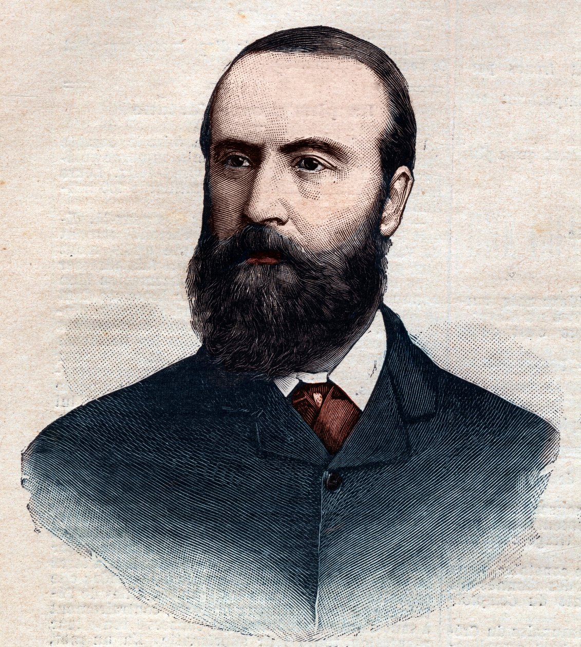 Retrato de Charles Stewart Parnell (1846-1891), político irlandés. Grabado en “Le petit Parisien” de 1891. Colección privada. de Anonymous Anonymous