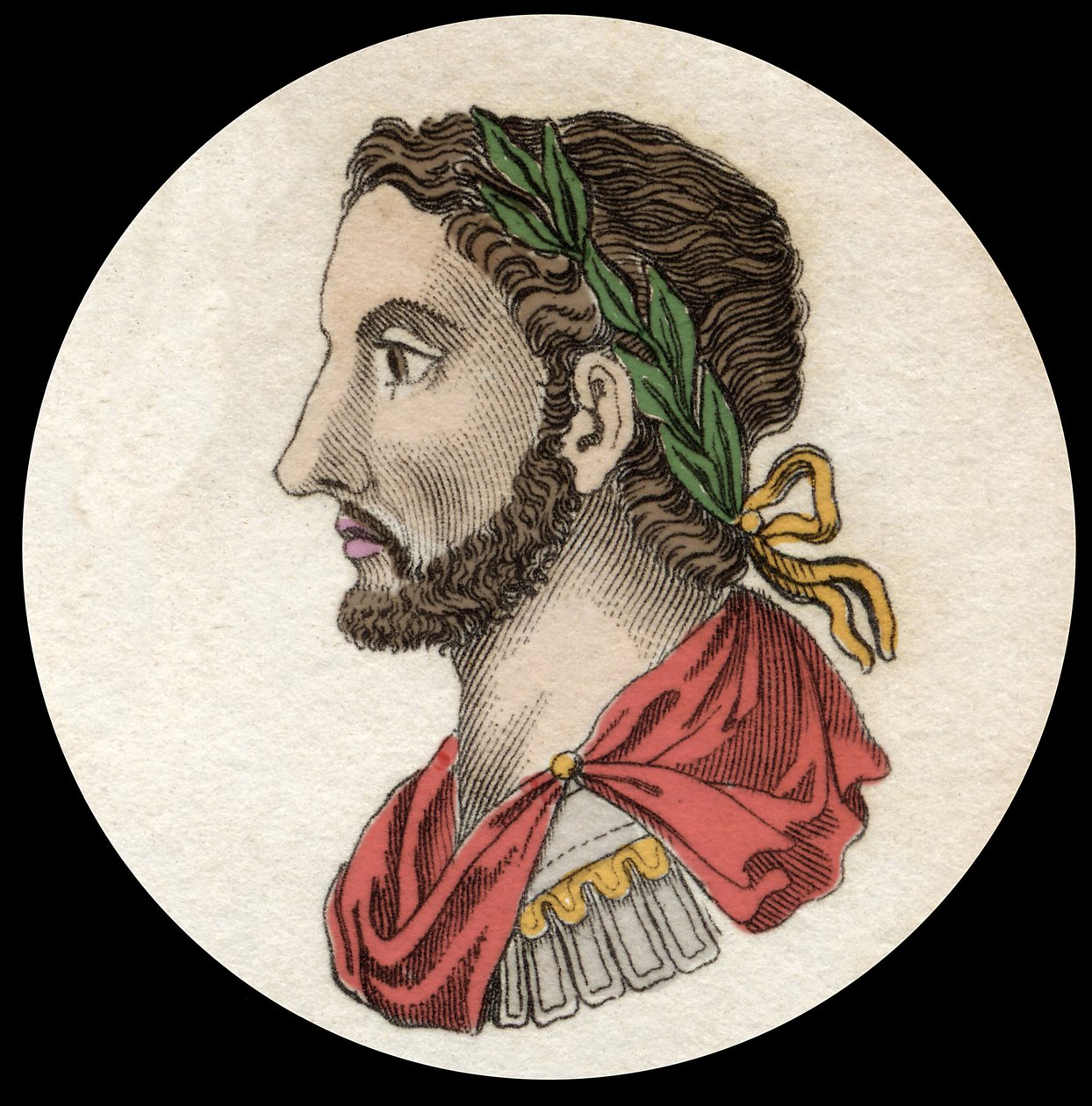 Retrato del emperador Antonino Pío (86-181). Grabado del siglo XIX. Milanés de Anonymous Anonymous