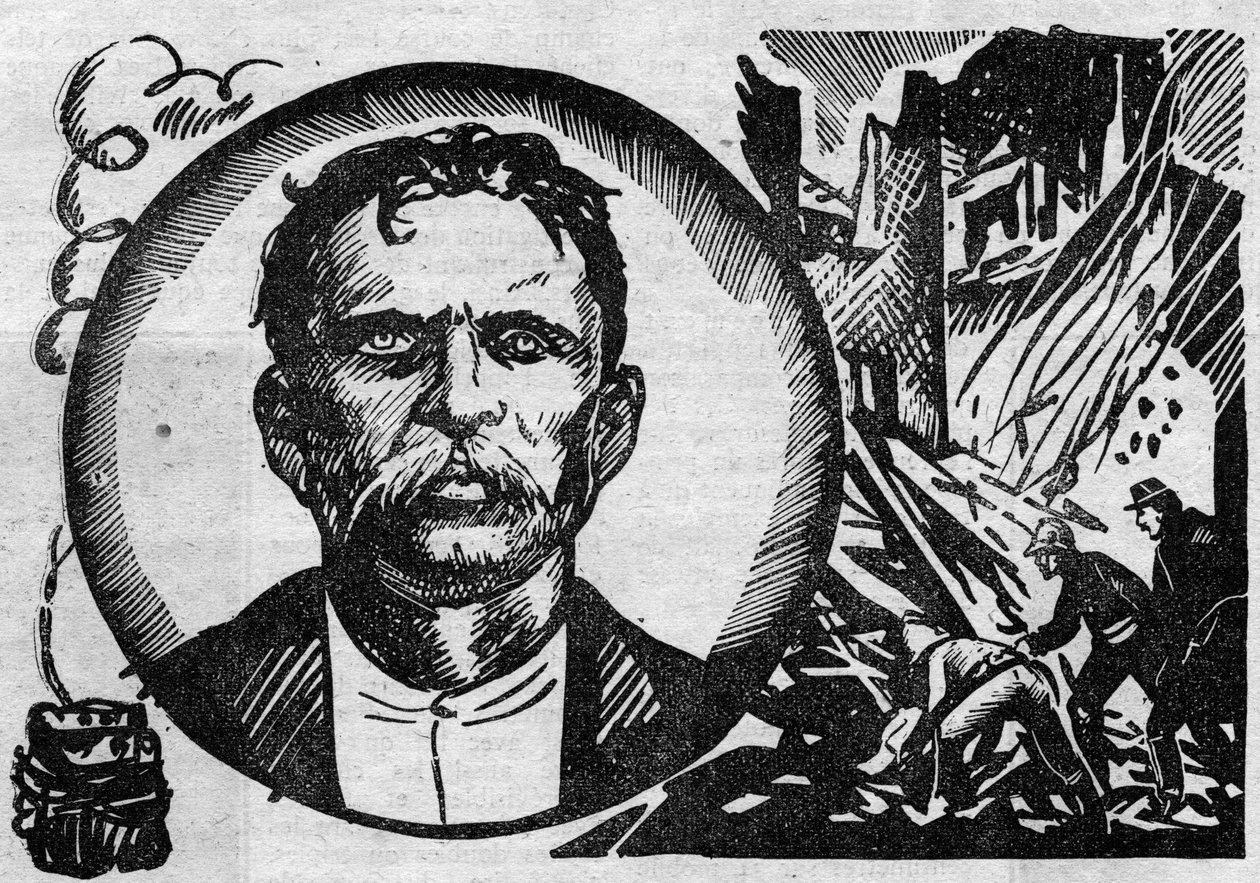 Retrato de François Claudius Koenigstein, conocido como Ravachol (1859-1892), terrorista y anarquista. de Anonymous Anonymous